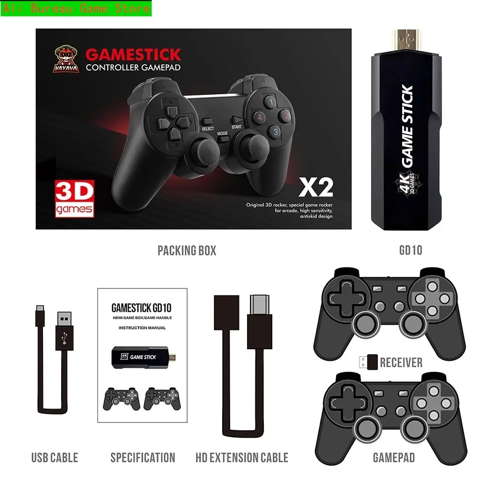GD10 Video Game Console 2.4G Double Wireless Controller Game Stick 4K TV Retro 40000 Games 128GB For PS1 GBA Dropshipping
GD10 Video Game Console 2.4G Double Wireless Controller Game Stick 4K TV Retro 40000 Games 128GB For PS1 GBA Dropshipping