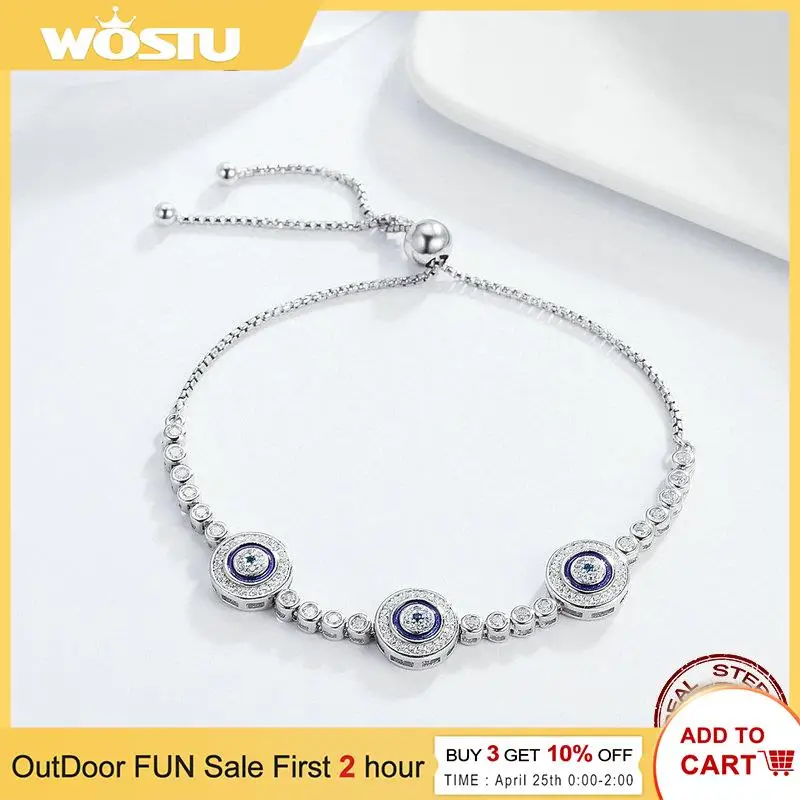 WOSTU 100% 925 Sterling Silver Samsara Eye Bracelet For Women Wedding Silver 925 Jewelry Gift FIB002
WOSTU 100% 925 Sterling Silver Samsara Eye Bracelet For Women Wedding Silver 925 Jewelry Gift FIB002
