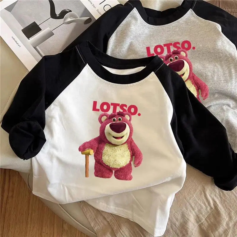 Kids Fall Clothes Baby Girls T Shirt Cute Cartoon Lotso Patchwork Sleeve T Shirts Toddler Girl Kawaii Base T-shirt Cotton 1-10y
Kids Fall Clothes Baby Girls T Shirt Cute Cartoon Lotso Patchwork Sleeve T Shirts Toddler Girl Kawaii Base T-shirt Cotton 1-10y