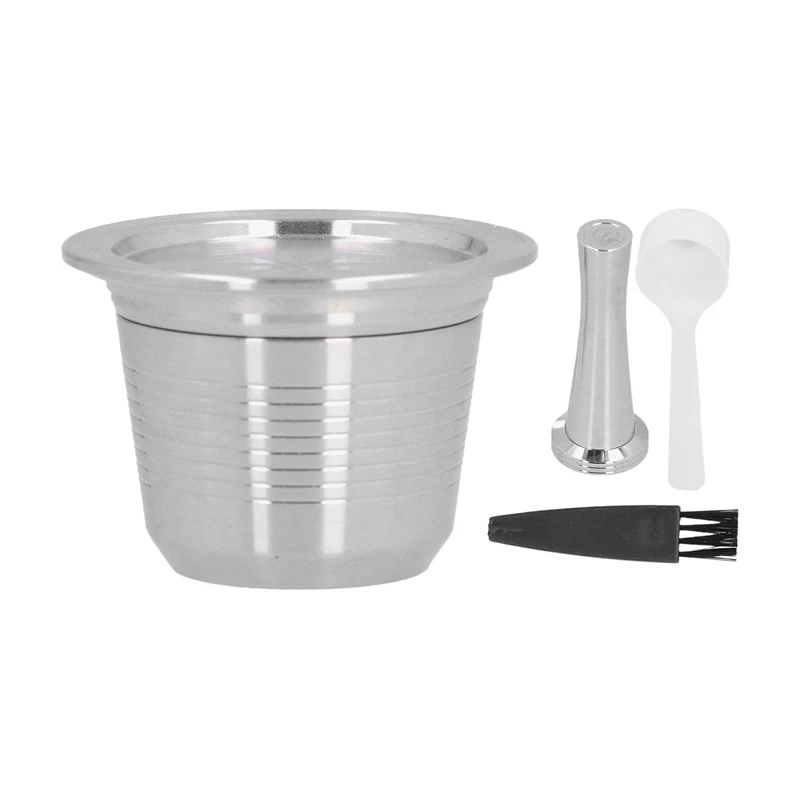 Reusable Coffee Capsule Filter Stainless Steel Coffee Pod Holder Set with Brush Spoon for SCISHARE Nespresso Machines
Reusable Coffee Capsule Filter Stainless Steel Coffee Pod Holder Set with Brush Spoon for SCISHARE Nespresso Machines