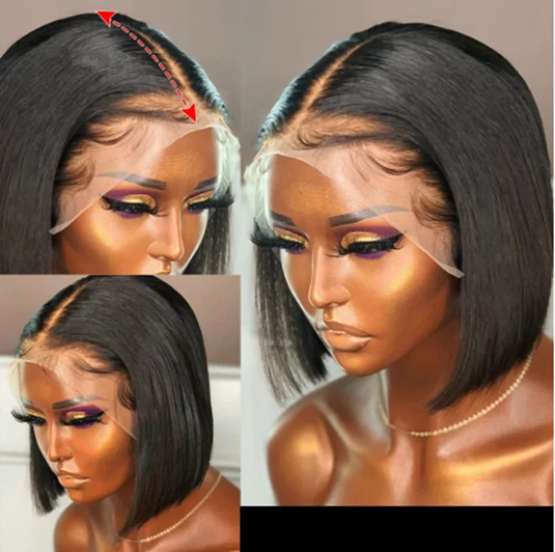 Soft Lace Front Wigs Blunt Cut Bob Wigs Natural Short Bob Wig Silky Straight Black For Women
Soft Lace Front Wigs Blunt Cut Bob Wigs Natural Short Bob Wig Silky Straight Black For Women