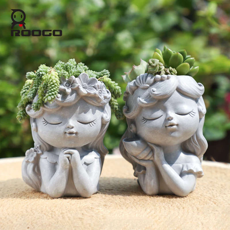 Female Head Flower Pot Human Cute Portrait Fleshy Succulent Bonsai Planter Resin Girl Vase Sculpture Outdoor Plant Pot Flowerpot
Female Head Flower Pot Human Cute Portrait Fleshy Succulent Bonsai Planter Resin Girl Vase Sculpture Outdoor Plant Pot Flowerpot