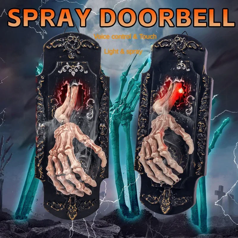 For Halloween Funny Doorbell Induction Spray Door Lock Light Sound Touch Sound Induction Site Layout Voice Sensing Activation
For Halloween Funny Doorbell Induction Spray Door Lock Light Sound Touch Sound Induction Site Layout Voice Sensing Activation
