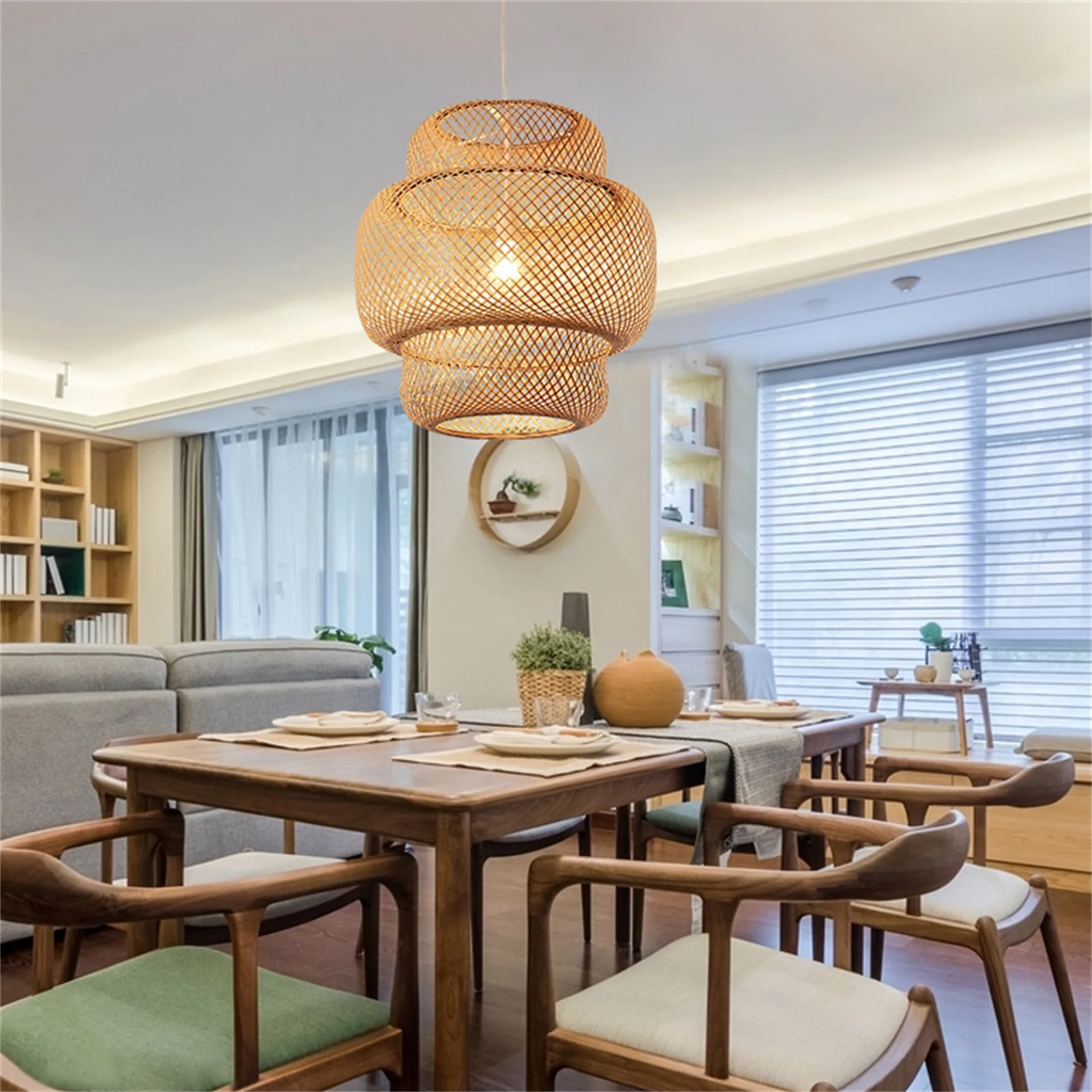 Bamboo Weaving Chandelier Lamp 30/40/50cm Modern Hand Woven Bamboo Art Chandelier Ceiling Light Pendant Lamp Fixtures
Bamboo Weaving Chandelier Lamp 30/40/50cm Modern Hand Woven Bamboo Art Chandelier Ceiling Light Pendant Lamp Fixtures