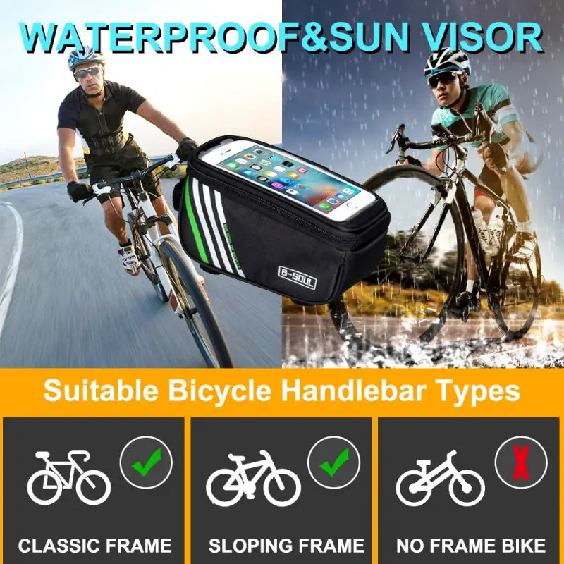 Waterproof Bicycle Bag Nylon Bike Cyling Cell Mobile Phone Bag Case 4.8 Bicycle Panniers Frame Front Tube Bags Accessories
Waterproof Bicycle Bag Nylon Bike Cyling Cell Mobile Phone Bag Case 4.8 Bicycle Panniers Frame Front Tube Bags Accessories