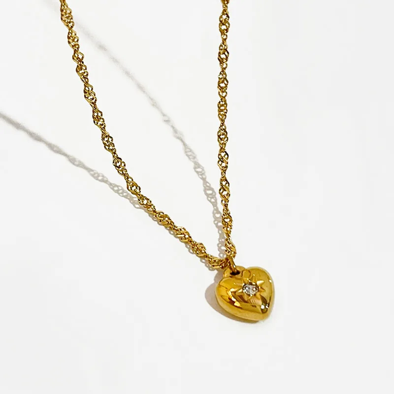 Peri'sbox Heart Starburst Rhinestone Pendant Collar Necklaces Water Wave Chain Stainless Steel Choker бижутерия для женщин
Peri'sbox Heart Starburst Rhinestone Pendant Collar Necklaces Water Wave Chain Stainless Steel Choker бижутерия для женщин
