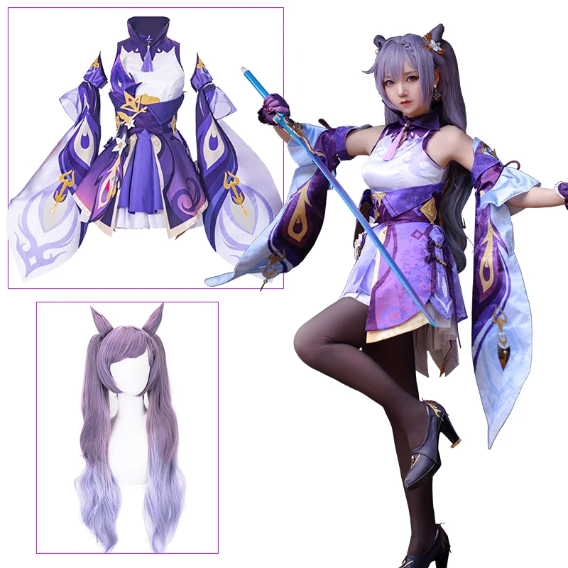 Keqing Costume Game Genshin Impact Keqing Cosplay Costume Uniform Dress Wig Anime Ke Qing Halloween Party for Women
Keqing Costume Game Genshin Impact Keqing Cosplay Costume Uniform Dress Wig Anime Ke Qing Halloween Party for Women