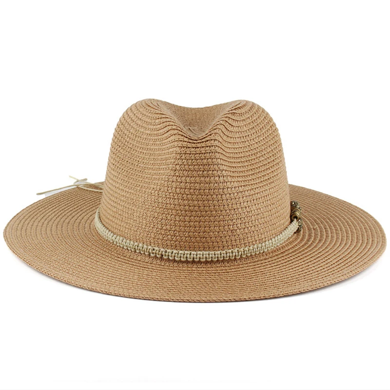 New Summer Wide Brim Beach Panama Jazz Hats For Women Breathable Sun Cap Men's UPF50 UV Protection Straw Fedora Hat Dropshipping
New Summer Wide Brim Beach Panama Jazz Hats For Women Breathable Sun Cap Men's UPF50 UV Protection Straw Fedora Hat Dropshipping