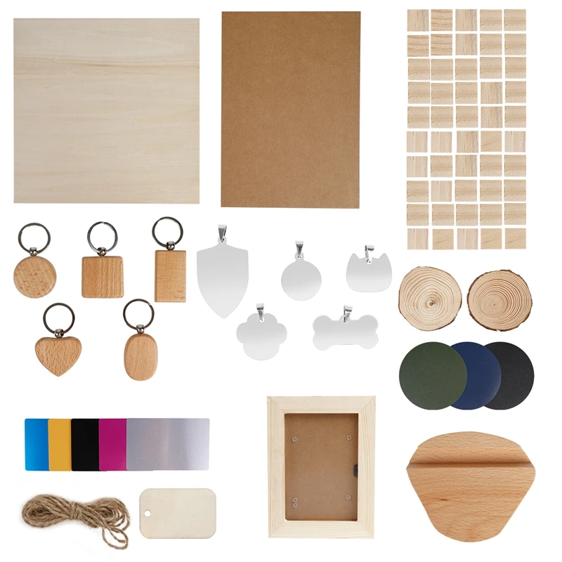 75 Pcs Engraver Material Kit Set Metal Pendant Log Plywood Wooden Handicraft Ornament
75 Pcs Engraver Material Kit Set Metal Pendant Log Plywood Wooden Handicraft Ornament