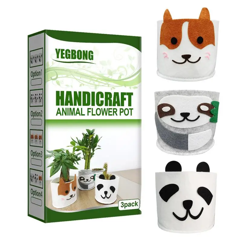 Indoor Fabric Planter Mini Portable Handmade Fabric Grow Bags 3pcs Cartoon Desk Planter Pots Thickened Felt Cloth Cactus Flower
Indoor Fabric Planter Mini Portable Handmade Fabric Grow Bags 3pcs Cartoon Desk Planter Pots Thickened Felt Cloth Cactus Flower