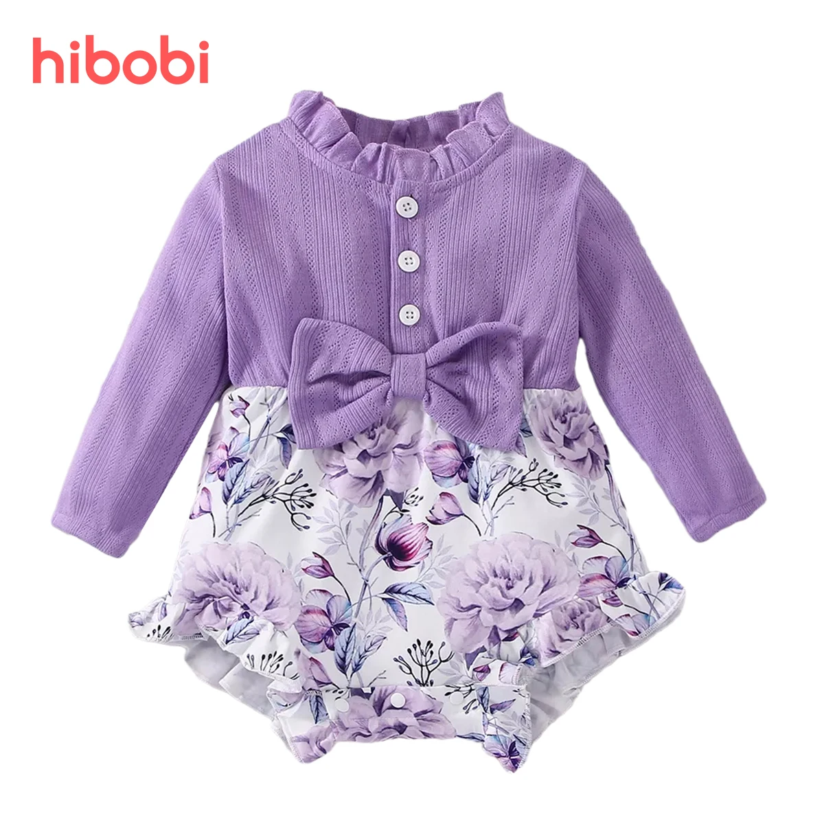 hibobi Baby Girl Romper Floral Bowknot Decor Long-sleeved Jumpsuit With Headband Newborn Girls Clothes
hibobi Baby Girl Romper Floral Bowknot Decor Long-sleeved Jumpsuit With Headband Newborn Girls Clothes