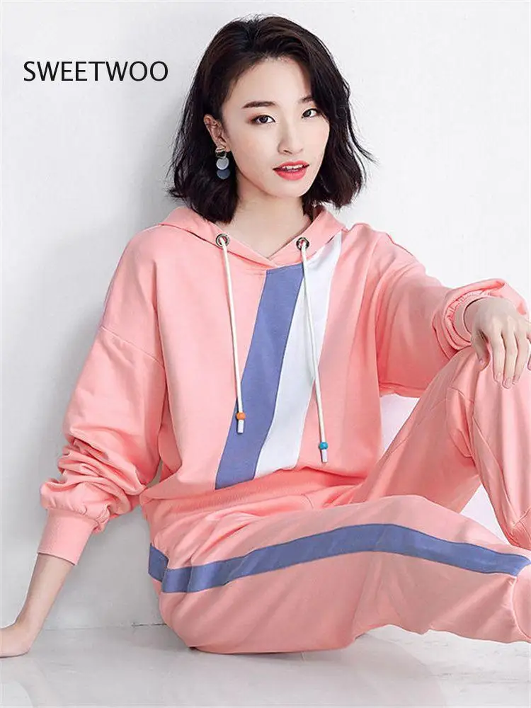 Sports Suits Korean Version Fashion Loose Long-Sleeved Sweater Casual Sportswear Two-Piece Jogging Suits Women's Spring 2022 New
Sports Suits Korean Version Fashion Loose Long-Sleeved Sweater Casual Sportswear Two-Piece Jogging Suits Women's Spring 2022 New