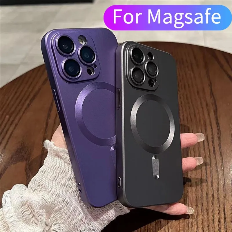 Роскошный Черный Матовый Магнитный чехол для телефона Magsafe для IPhone 14 13 12 11 Pro Max, мягкий силиконовый защитный чехол для объектива, мужской чех...
Роскошный Черный Матовый Магнитный чехол для телефона Magsafe для IPhone 14 13 12 11 Pro Max, мягкий силиконовый защитный чехол для объектива, мужской чех...