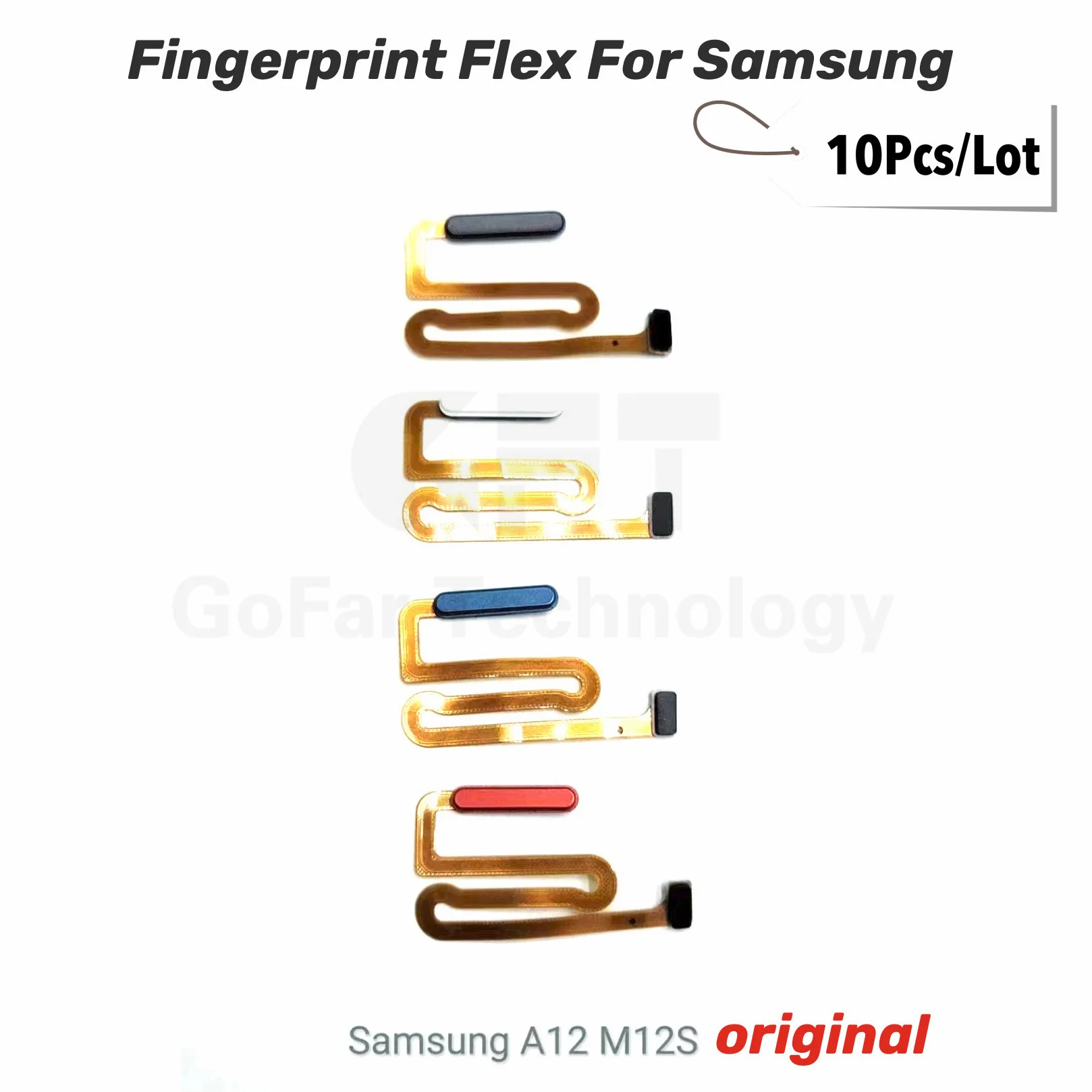 10Pcs Original For Samsung A12 A125F M12 M127F Fingerprint Button Power Switch On Off Ribbon M12S Control Unlock Key Flex cable 
10Pcs Original For Samsung A12 A125F M12 M127F Fingerprint Button Power Switch On Off Ribbon M12S Control Unlock Key Flex cable
