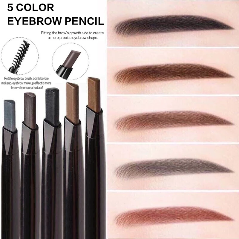 5 Colors Double Head Eyebrow Pencil Waterproof Long Lasting Sweat-proof Natural Wild Brows Shaping Drawing Easy Coloring Makeup
5 Colors Double Head Eyebrow Pencil Waterproof Long Lasting Sweat-proof Natural Wild Brows Shaping Drawing Easy Coloring Makeup