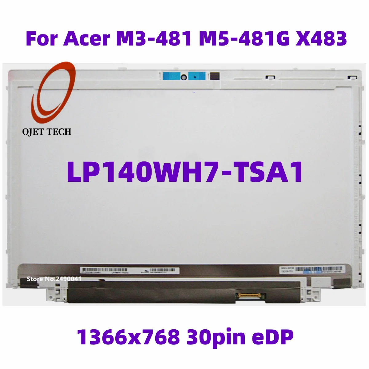Экран для ноутбука 14 дюймов, Φ для Acer M5 481G 481T 841T, Φ X483, ЖК-матричная панель дисплея 30Pin
Экран для ноутбука 14 дюймов, Φ для Acer M5 481G 481T 841T, Φ X483, ЖК-матричная панель дисплея 30Pin