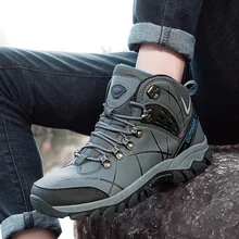 Men Hiking Boots Women Waterproof Rubber Outdoor Boots Man Leather Sneakers Trekking Shoes For Unisex Work Safety Boots Security