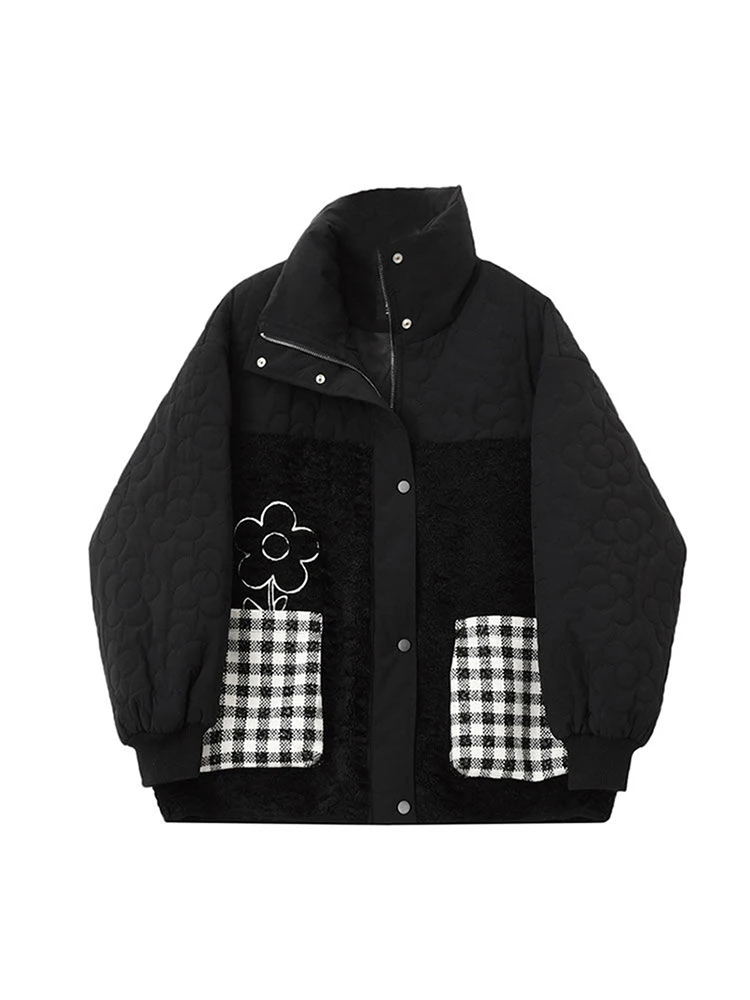 Harajuku Flower-shaped Print Plush Jacket Women Winter Korean Baggy Long Sleeve Stand Collar Coat Thick Warm Couple Streetwear
Harajuku Flower-shaped Print Plush Jacket Women Winter Korean Baggy Long Sleeve Stand Collar Coat Thick Warm Couple Streetwear