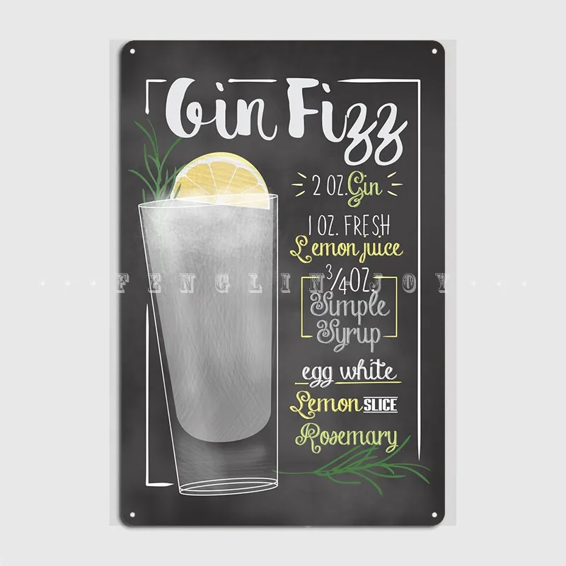 Gin Fizz коктейльный металлический плакат с табличкой, Настенная роспись, дизайн для паба, гаража, жестяные пластинки Sign, плакаты
Gin Fizz коктейльный металлический плакат с табличкой, Настенная роспись, дизайн для паба, гаража, жестяные пластинки Sign, плакаты