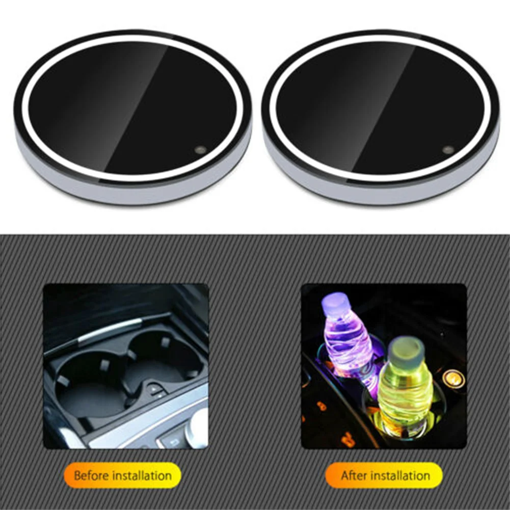 2pcsUniversal New Led Car Cup Holder Bottom Pad LED Light Cover Trim Atmosphere Lamp Lights Anti-slip Mat Colorful Light Coaster
2pcsUniversal New Led Car Cup Holder Bottom Pad LED Light Cover Trim Atmosphere Lamp Lights Anti-slip Mat Colorful Light Coaster