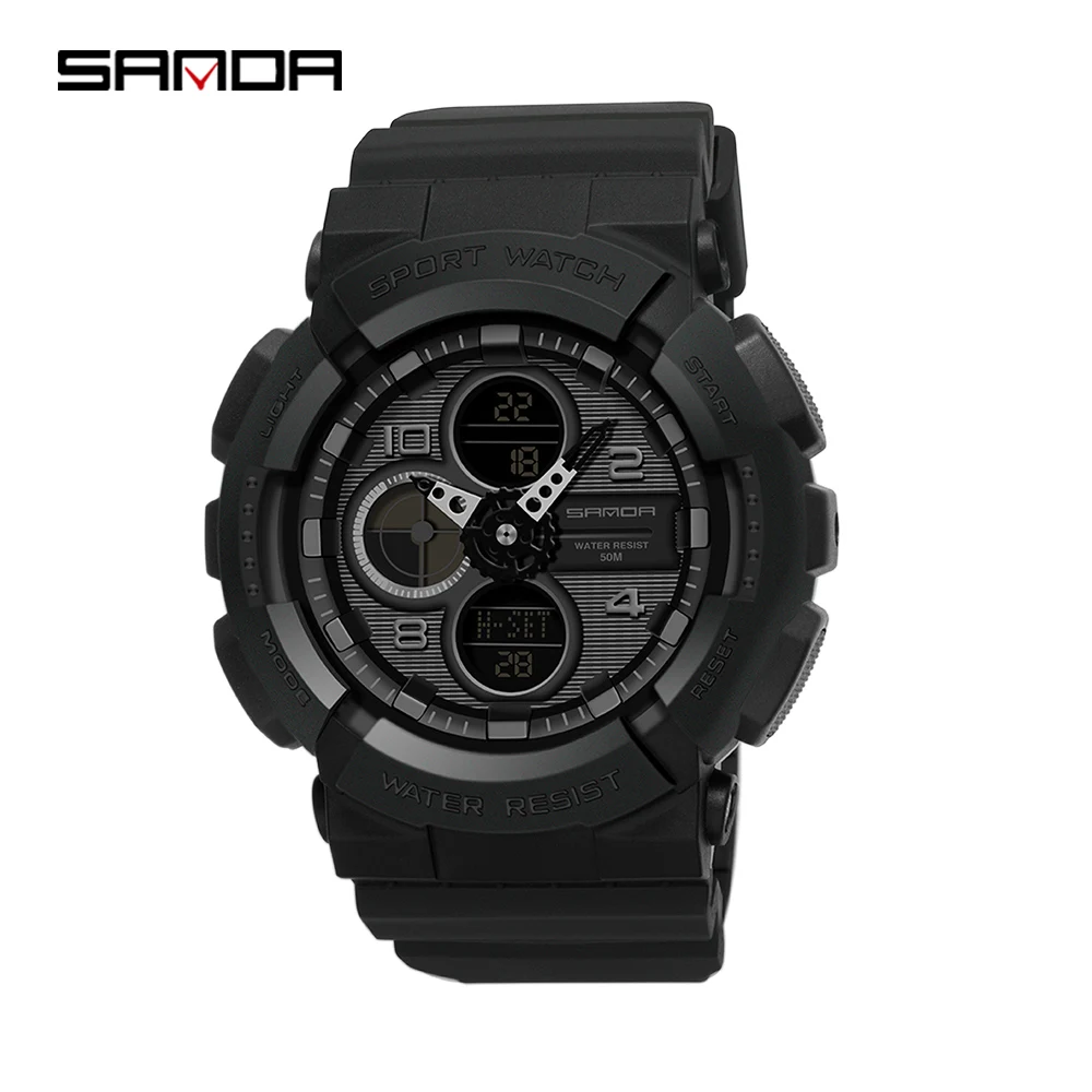 SANDA Woman Men Sports Watches Men's G style LED Digital Military Waterproof Watch Dual Display Ms Clock Relogio Masculino
SANDA Woman Men Sports Watches Men's G style LED Digital Military Waterproof Watch Dual Display Ms Clock Relogio Masculino