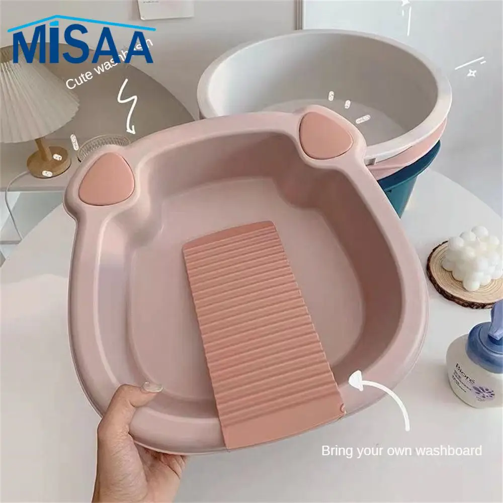Plastic Laundry Tub Fine Matte Bathroom Supplies- Cat Ear Basin Easy To Store Household Daily Necessities Cute Sink Multipurpose
Plastic Laundry Tub Fine Matte Bathroom Supplies- Cat Ear Basin Easy To Store Household Daily Necessities Cute Sink Multipurpose