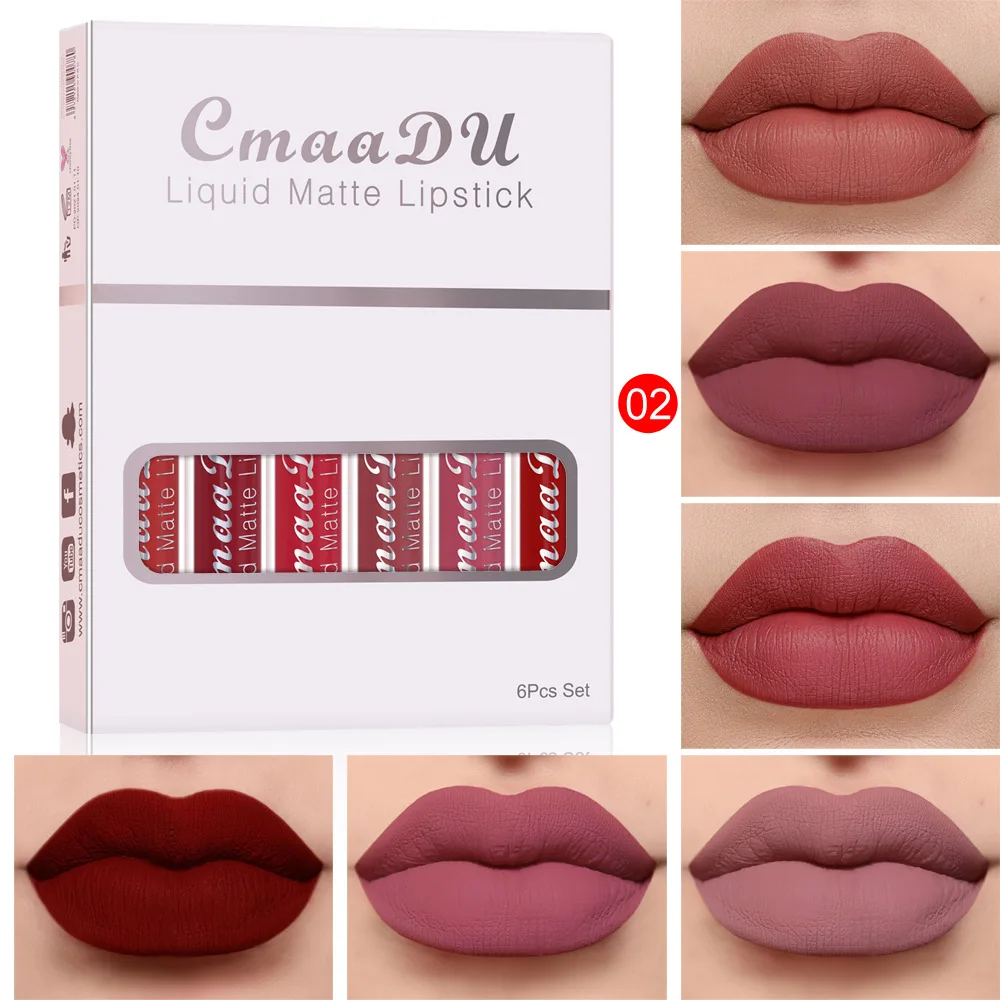 6 Colors/Set Fashion Lip Gloss Sets Natural Moisturize Waterproof Velvet Liquid Lipstick Exquisite Lip Makeup
6 Colors/Set Fashion Lip Gloss Sets Natural Moisturize Waterproof Velvet Liquid Lipstick Exquisite Lip Makeup