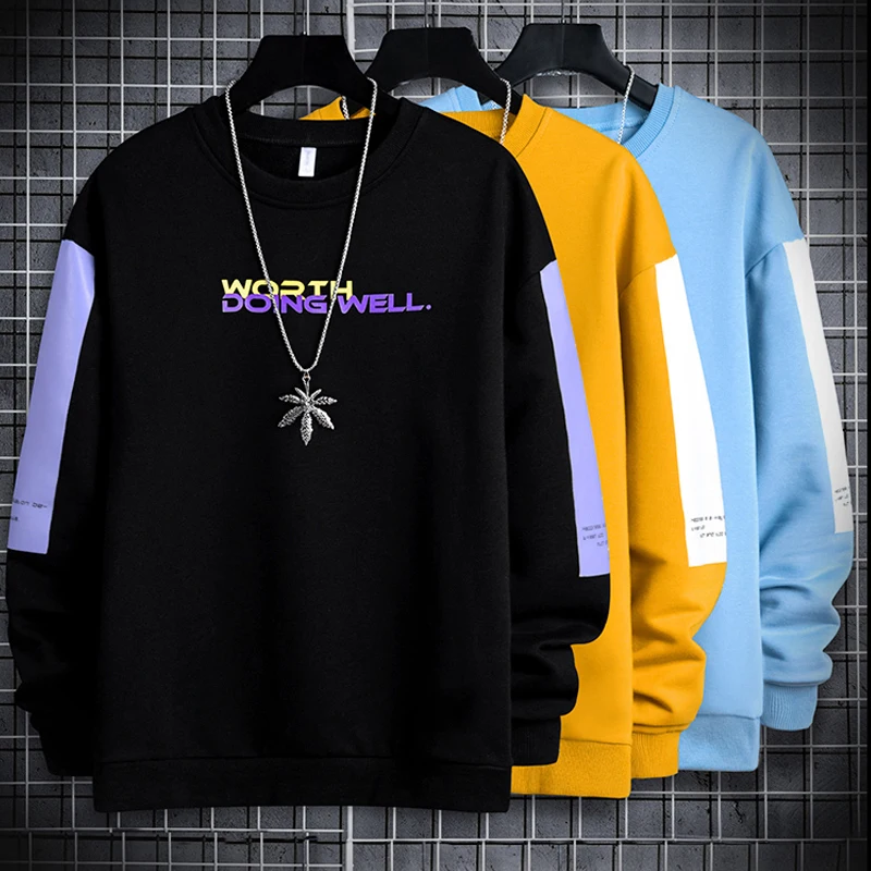Letter Print Sweatshirt Men steetwear 2021 New High Street Hoodies Mens Patchwork Sweatshirts Autumn Men Fashion Top
Letter Print Sweatshirt Men steetwear 2021 New High Street Hoodies Mens Patchwork Sweatshirts Autumn Men Fashion Top