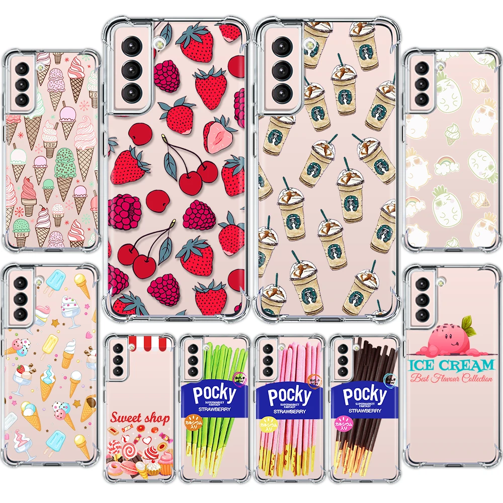 Fashion luxury brand ice cream food phone caseFor Samsung Galaxy S 10 20 30 21 22 PLUS ULTRA FE TPU transparent soft shell
Fashion luxury brand ice cream food phone caseFor Samsung Galaxy S 10 20 30 21 22 PLUS ULTRA FE TPU transparent soft shell