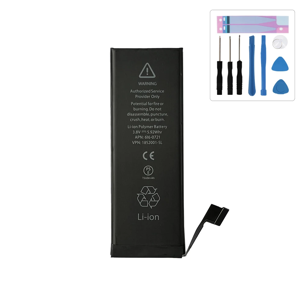 OHD Original Battery For iPhone 5s High Quality Replacement Battery 1560mAh + Free Tools
OHD Original Battery For iPhone 5s High Quality Replacement Battery 1560mAh + Free Tools