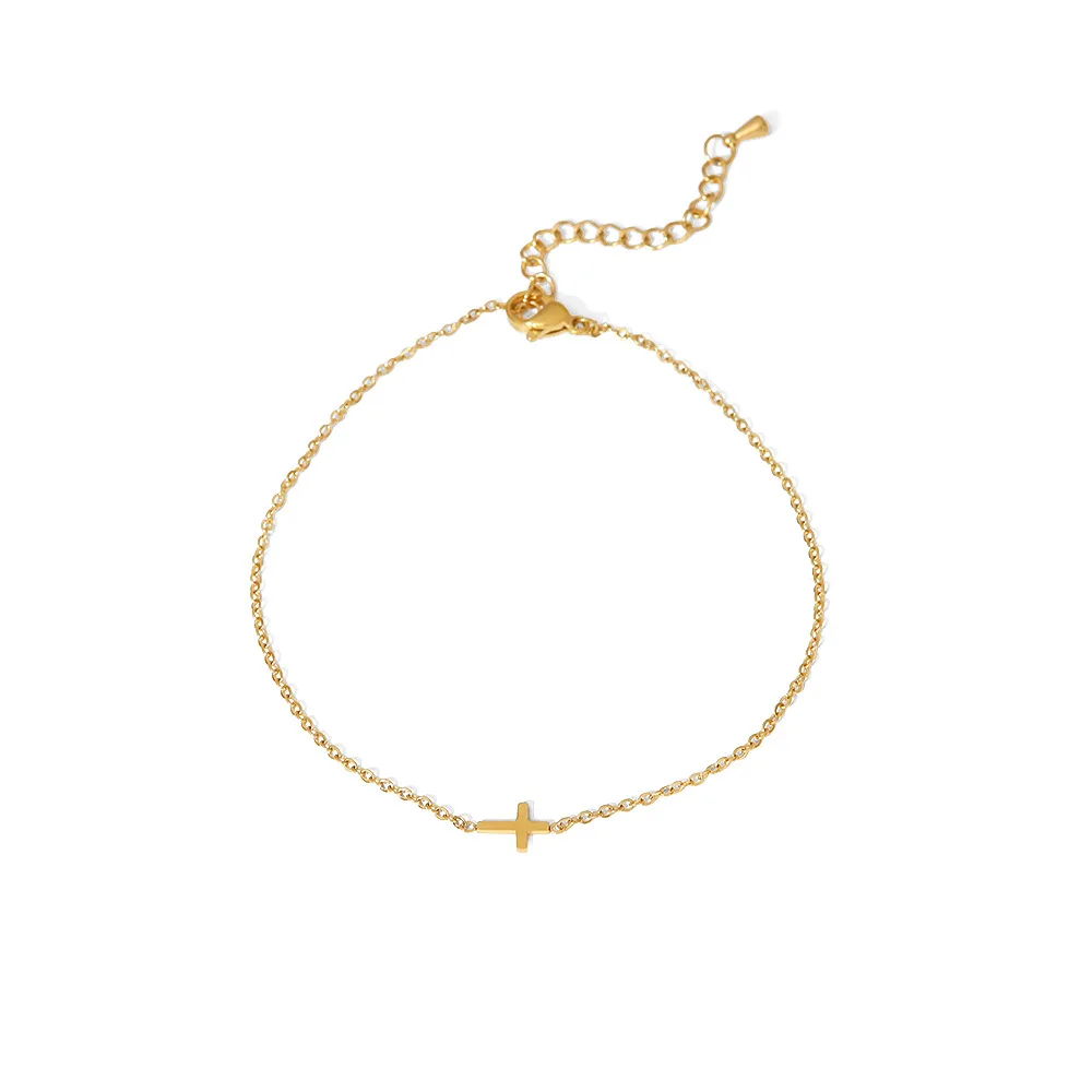 Stainless Steel PVD 18K Gold Plated Tarnish Waterproof Cross Pendant Choker Necklace For Woman Jewelry Wholesale Trendy
Stainless Steel PVD 18K Gold Plated Tarnish Waterproof Cross Pendant Choker Necklace For Woman Jewelry Wholesale Trendy