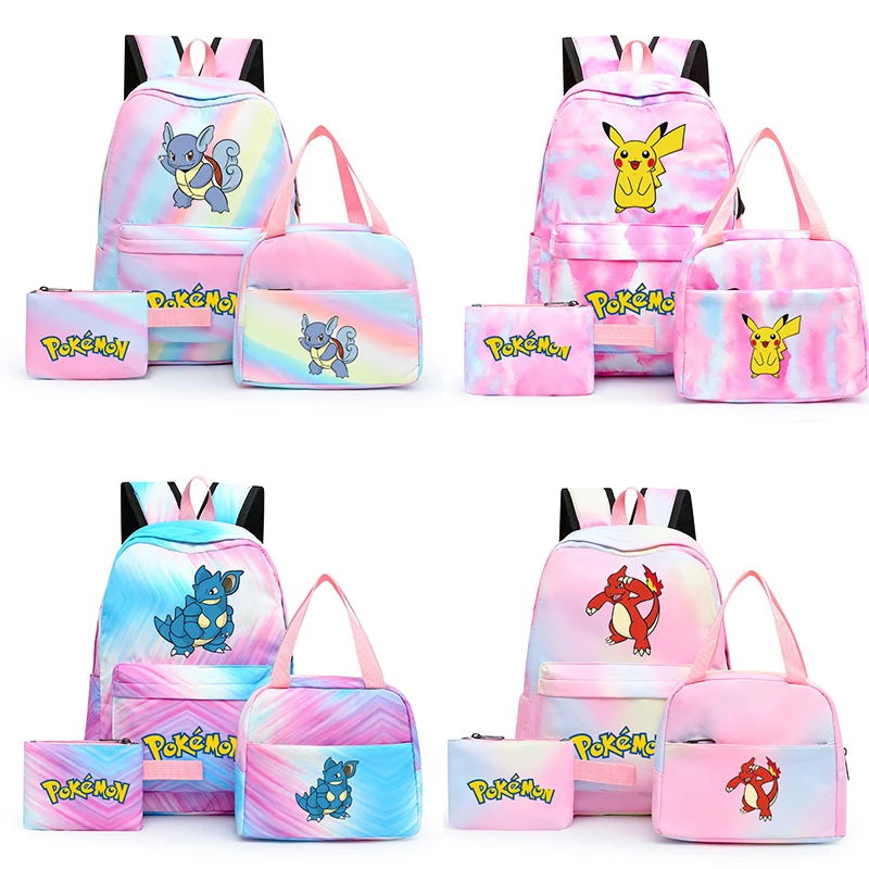 3PCS/Set Pokemon Pikachu Teenage Girl Casual Schoolbag Large Capacity Backpack Cute Bookbag Adjustable Strap for School Travel
3PCS/Set Pokemon Pikachu Teenage Girl Casual Schoolbag Large Capacity Backpack Cute Bookbag Adjustable Strap for School Travel