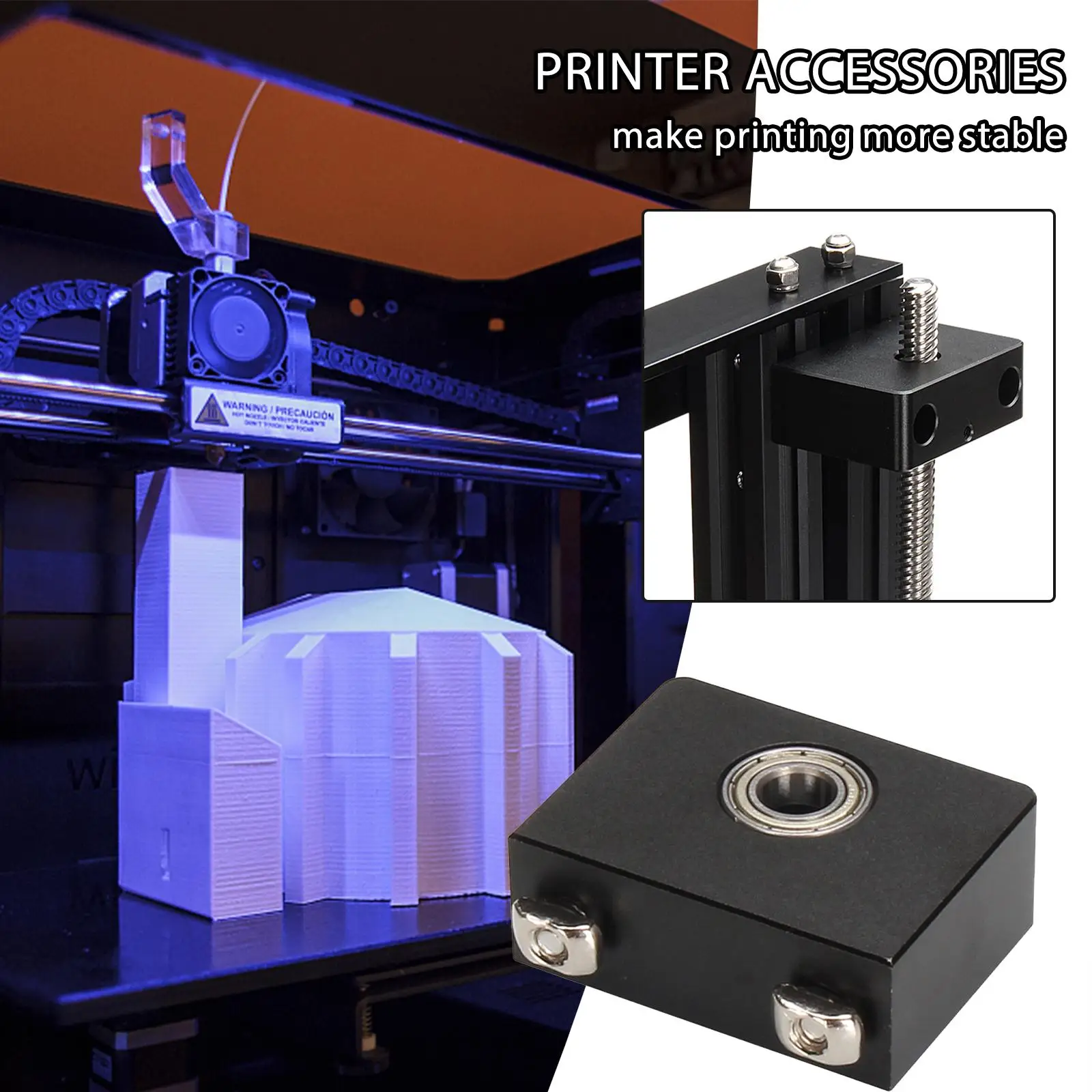 Ender 3 Upgrade Aluminum Z-Axis Leadscrew Top Mount for CR-10 Ender 3 ,Metal Z-Rod Bearing Holder 3D Printer Parts
Ender 3 Upgrade Aluminum Z-Axis Leadscrew Top Mount for CR-10 Ender 3 ,Metal Z-Rod Bearing Holder 3D Printer Parts