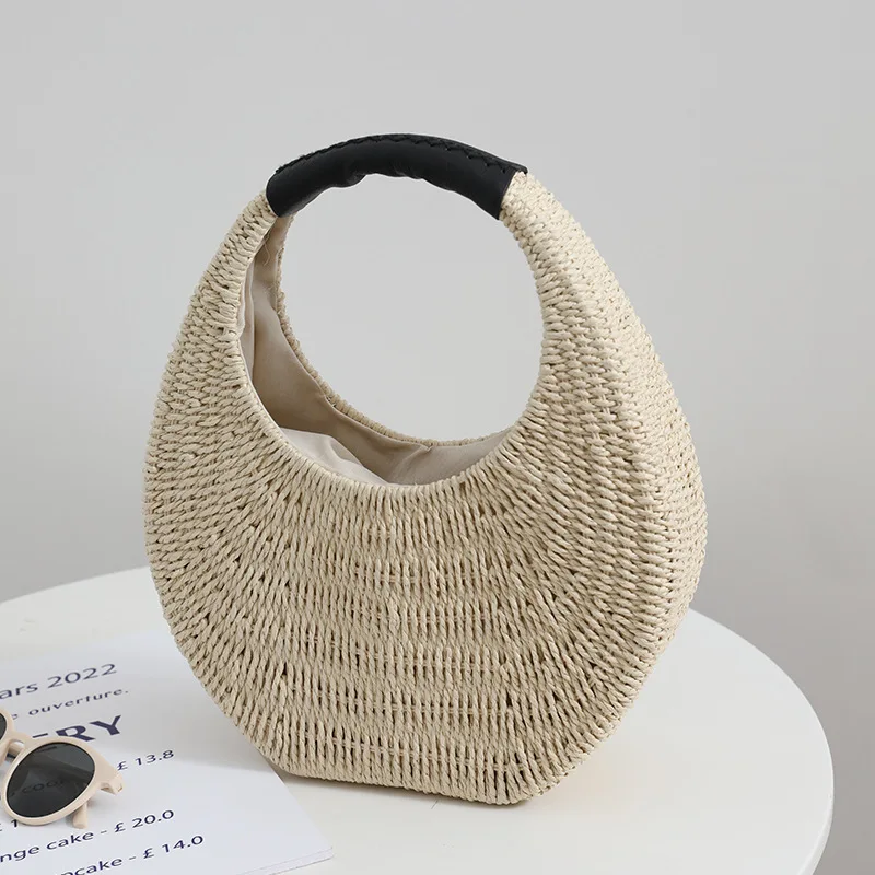 Brand Round Rattan Handbag for Women Straw Basket Bag Summer Beach Hand Bags Designer Tote Ladies Shopper Top-Handle Bag Ins
Brand Round Rattan Handbag for Women Straw Basket Bag Summer Beach Hand Bags Designer Tote Ladies Shopper Top-Handle Bag Ins