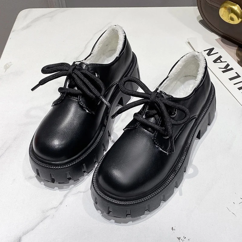 Autumn Winter New Women's Warm Short Plush Lace-up PU Sneakers Fashion Increased Women's Platform Casual Shoes Couple Sneakers
Autumn Winter New Women's Warm Short Plush Lace-up PU Sneakers Fashion Increased Women's Platform Casual Shoes Couple Sneakers