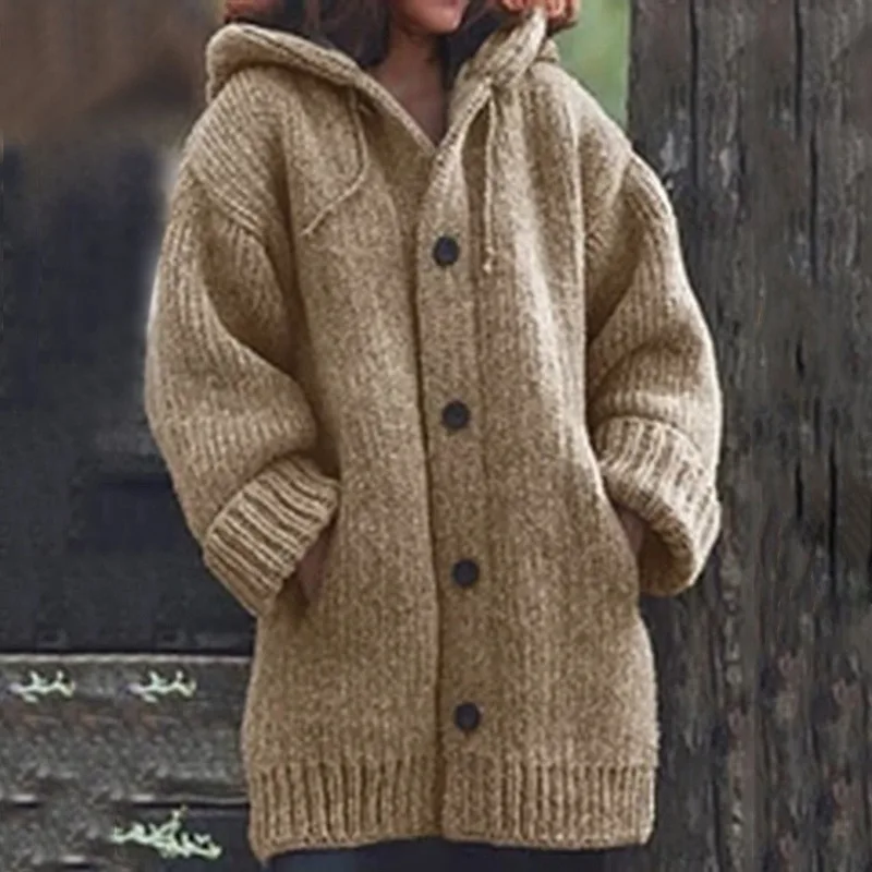 S-5XL Oversize Fashion Pure Color Loose Fall Winter Warm Sweater Jacket Long Sleeve Knit Mid-length Hoodie Large Women
S-5XL Oversize Fashion Pure Color Loose Fall Winter Warm Sweater Jacket Long Sleeve Knit Mid-length Hoodie Large Women