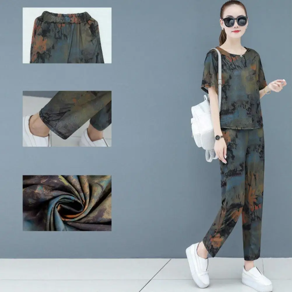 2Pcs/Set Popular Casual Outfit Comfortable Top Pants Set Pockets Versatile Mid-aged Mother Casual Printing Loose Tracksuit
2Pcs/Set Popular Casual Outfit Comfortable Top Pants Set Pockets Versatile Mid-aged Mother Casual Printing Loose Tracksuit