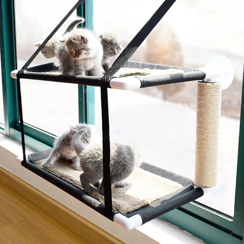 Double Layer Cat Sucker Hammock Waterpoof Hanging Nest Washable Shelf Seat Comfortable for Transparent Glass Window
Double Layer Cat Sucker Hammock Waterpoof Hanging Nest Washable Shelf Seat Comfortable for Transparent Glass Window
