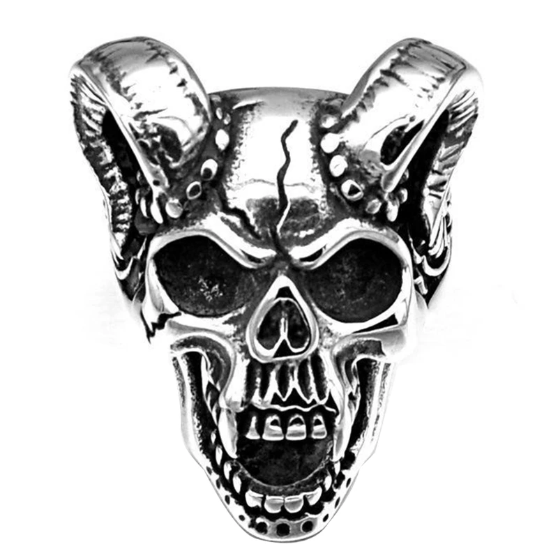 Punk Longhorn Goat Skull Ring Vintage Sheephead Knight Ring Fashion Gothic Jewelry Gifts for Men Rock Adjustable Size
Punk Longhorn Goat Skull Ring Vintage Sheephead Knight Ring Fashion Gothic Jewelry Gifts for Men Rock Adjustable Size