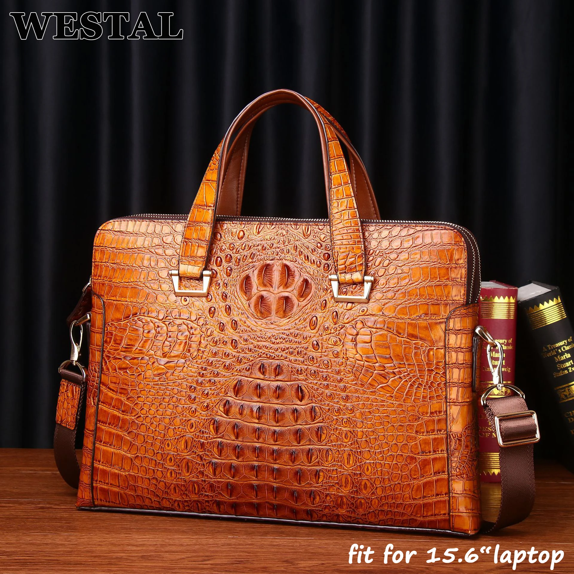 Портфель WESTAL из крокодиловой кожи для мужчин и женщин, сумка для ноутбука 15,6 дюйма, сумка для работы и компьютера, трендовая продукция для документов
Портфель WESTAL из крокодиловой кожи для мужчин и женщин, сумка для ноутбука 15,6 дюйма, сумка для работы и компьютера, трендовая продукция для документов