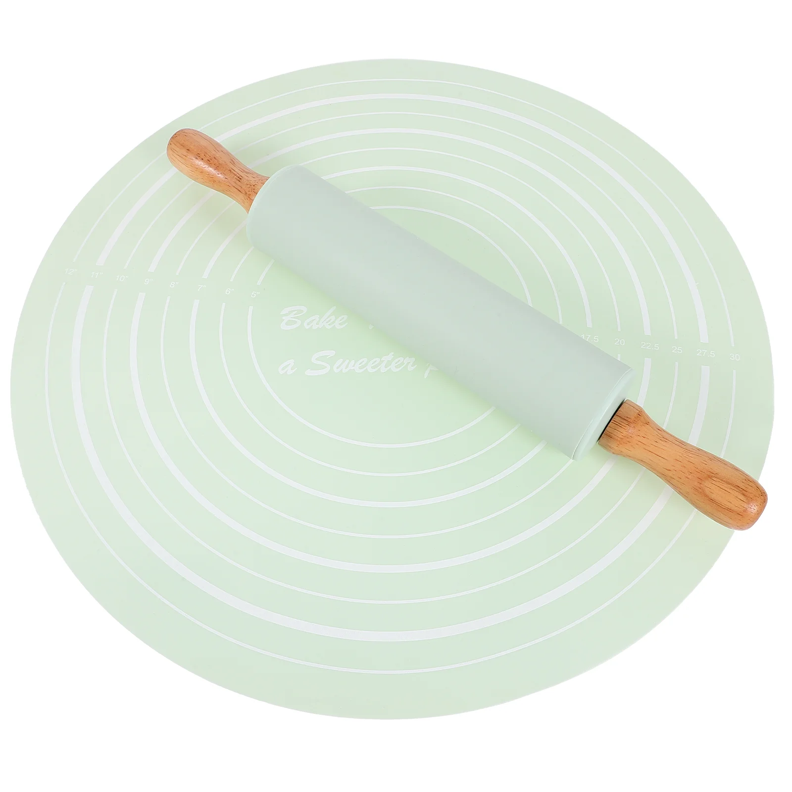 1 Set of Reusable Pastry Mat Dough Mat Bread Mat Silicone Dough Rolling Mat with Rolling Pin
1 Set of Reusable Pastry Mat Dough Mat Bread Mat Silicone Dough Rolling Mat with Rolling Pin