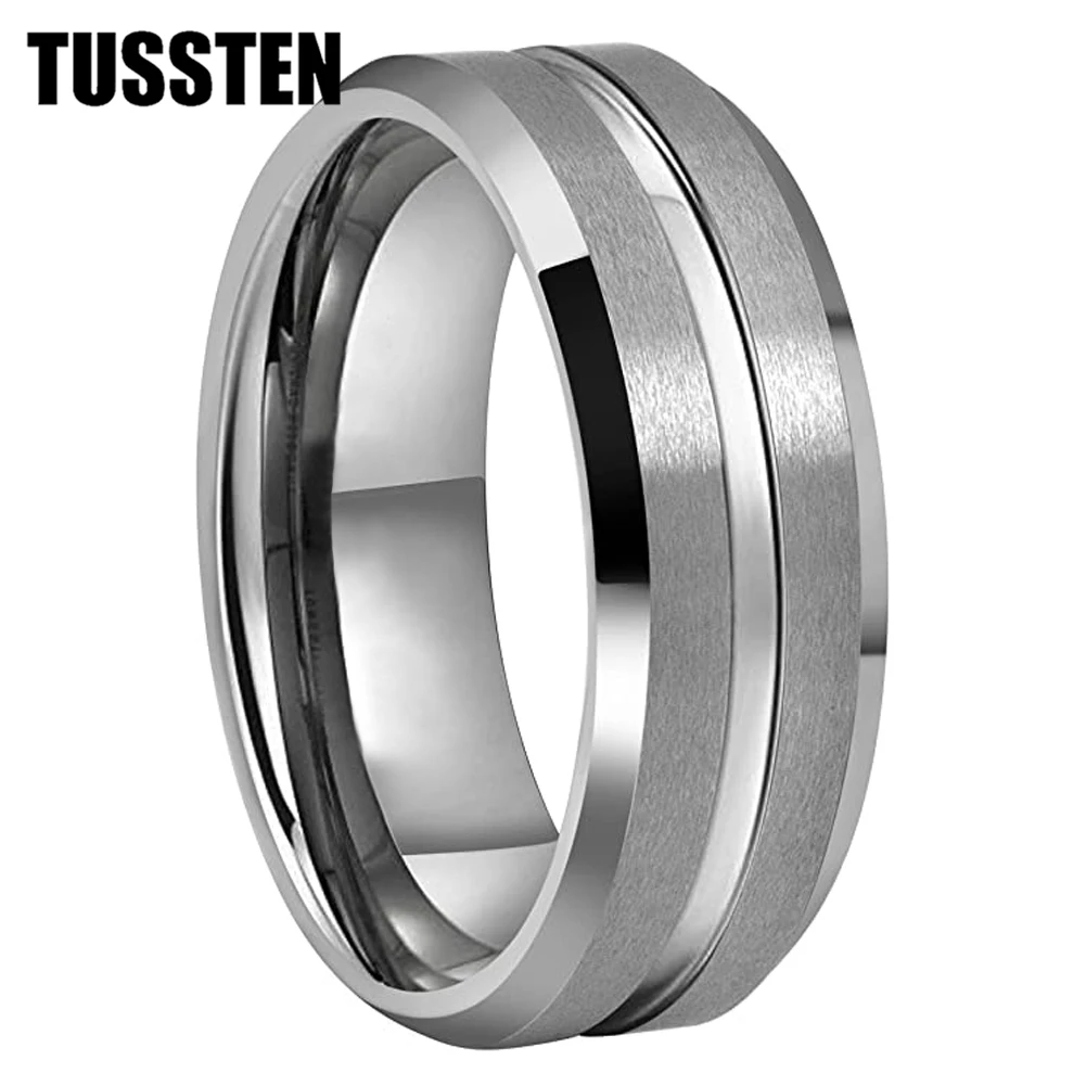 Dropshipping TUSSTEN 6MM/8MM Men Women Tungsten Wedding Band Classic Satin Ring Grooved Beveled Finish Comfort Fit
Dropshipping TUSSTEN 6MM/8MM Men Women Tungsten Wedding Band Classic Satin Ring Grooved Beveled Finish Comfort Fit