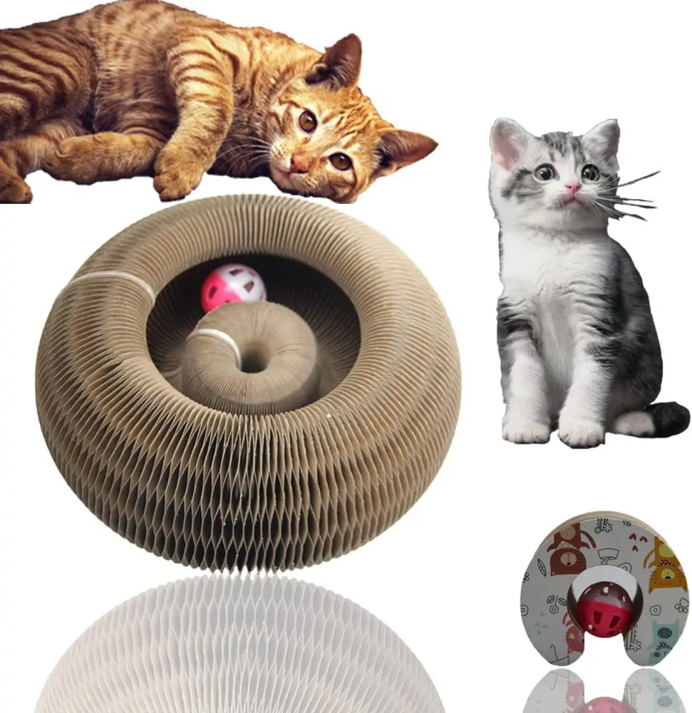 Magic Organ Cat Scratching Board Foldable Cat Grinding Scratch Board Comes with Toy Kring Ball Durable Recyclable
Magic Organ Cat Scratching Board Foldable Cat Grinding Scratch Board Comes with Toy Kring Ball Durable Recyclable
