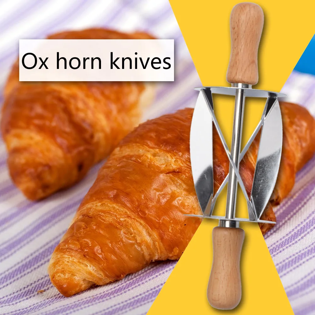 Durable Stainless Steel Croissant Cutter Peeler Rolling Wheels Wooden Handle Practical Kitchen Bakeware Baking Pastry Tool
Durable Stainless Steel Croissant Cutter Peeler Rolling Wheels Wooden Handle Practical Kitchen Bakeware Baking Pastry Tool