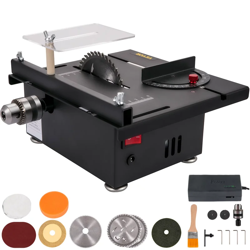 Mini Table Saw, 96W Hobby Table Saw for Woodworking, 0-90 Angle Cutting Portable DIY Saw, 7-Level Speed Adjustable Mul
Mini Table Saw, 96W Hobby Table Saw for Woodworking, 0-90 Angle Cutting Portable DIY Saw, 7-Level Speed Adjustable Mul