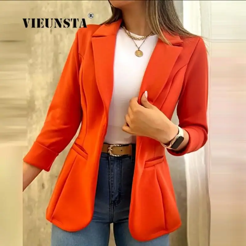Retro Turn-Down Collar Cardigan Outwear Fashion Office Lady Commute Solid Color Suit Blazer 2023 Women Casual Slim Jackets Coats
Retro Turn-Down Collar Cardigan Outwear Fashion Office Lady Commute Solid Color Suit Blazer 2023 Women Casual Slim Jackets Coats
