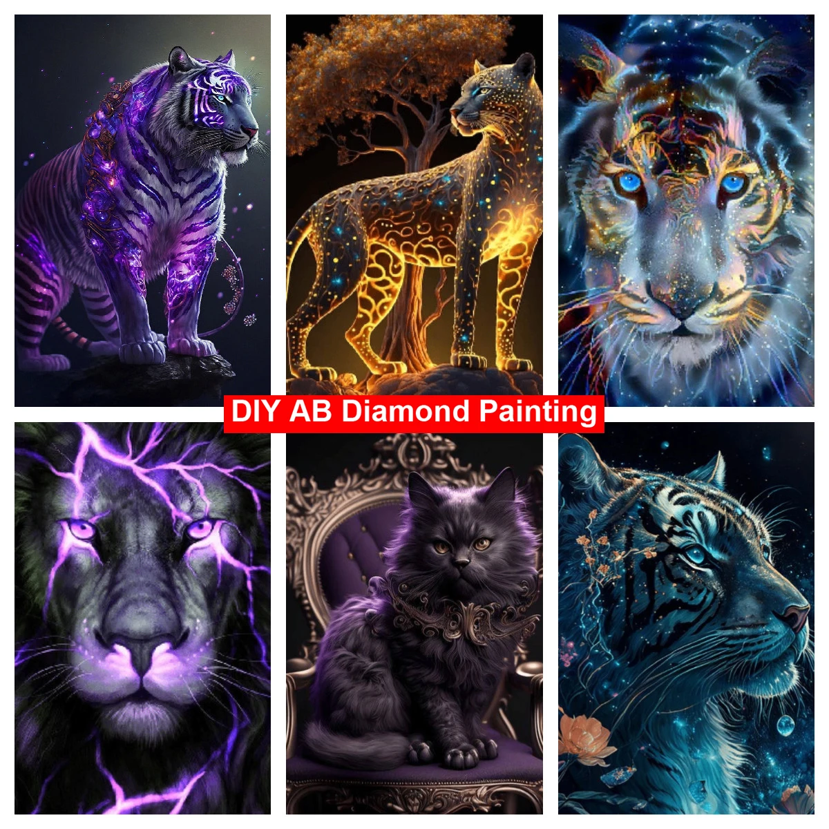 

Животные 5D алмазная вышивка своими руками картина лев тигр полная AB круглая квадратная дрель алмазная живопись вышивка крестиком искусство рукоделие