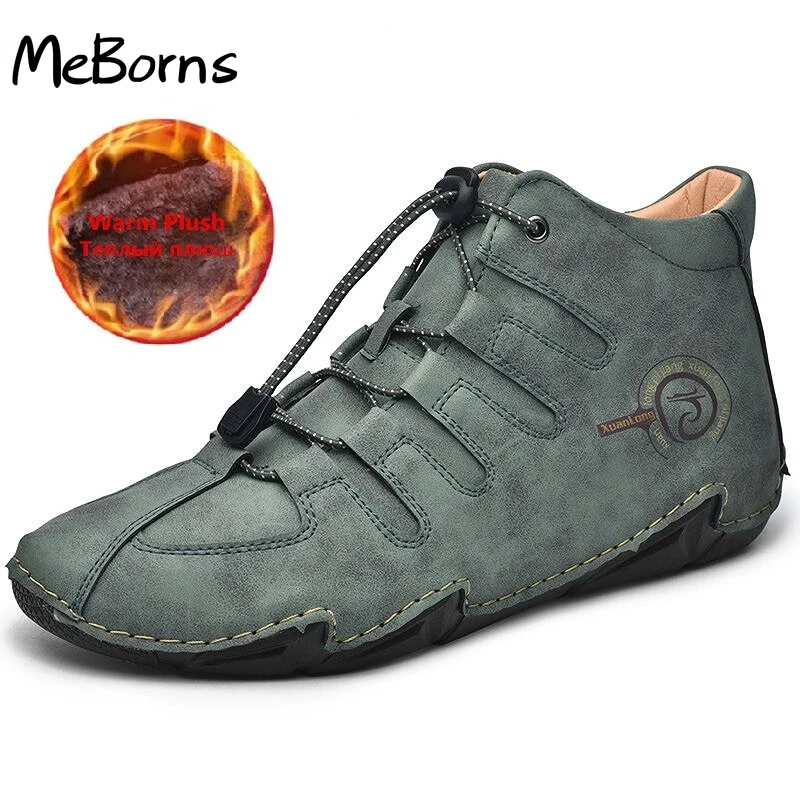 Brand Men's Boots Winter Plush Warm Men's Snow Boots Leather Moccasins Luxury Handmade Men Designer Sneakers Outdoor Trainers
Brand Men's Boots Winter Plush Warm Men's Snow Boots Leather Moccasins Luxury Handmade Men Designer Sneakers Outdoor Trainers