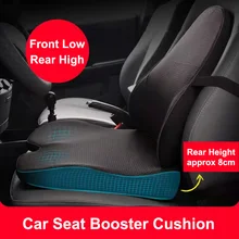 Memory Foam Car Seat Booster Cushions for Adults Height Women Black Car Seat Cover Booster High Back Support with Harness