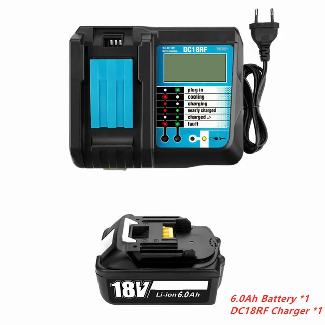 Newest Rechargeable 6.0Ah Battery for Makita 18V Power Tool BL1860 BL1850 BL1840 6000mah Battery for makita 18v Replacement
Newest Rechargeable 6.0Ah Battery for Makita 18V Power Tool BL1860 BL1850 BL1840 6000mah Battery for makita 18v Replacement